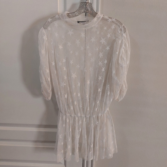 The Curve by Judani Beautiful Mesh lightweight Blouse Plus Size 3X - Picture 7 of 11